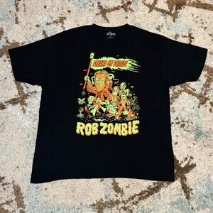 2022 Rob Zombie Freaks on Parade Tour Shirt Size 2XL Industrial Metal Band Tee